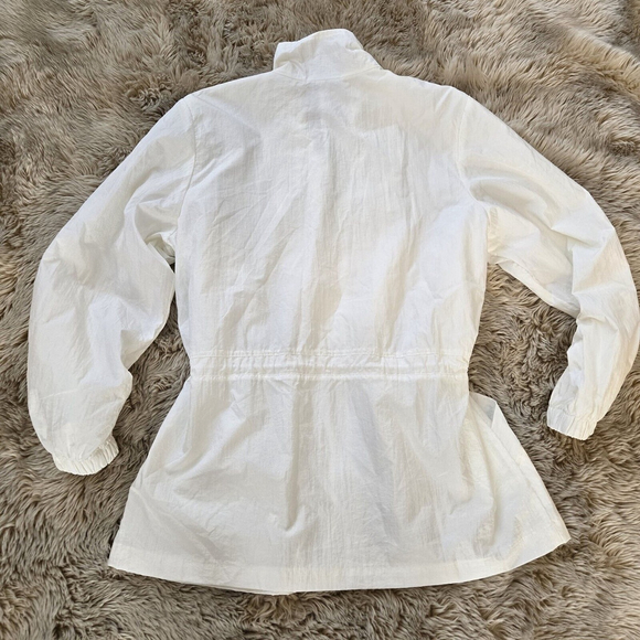 Vintage Blair Medium Floral Embroidered White Windbreaker Jacket Women's - Picture 4 of 4